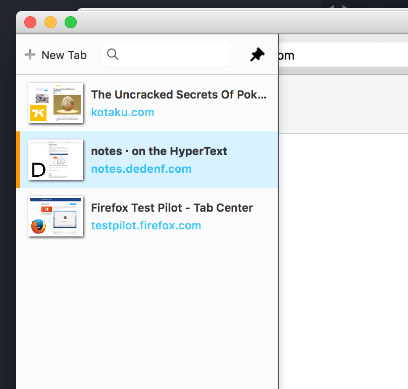 mozilla firefox tab center